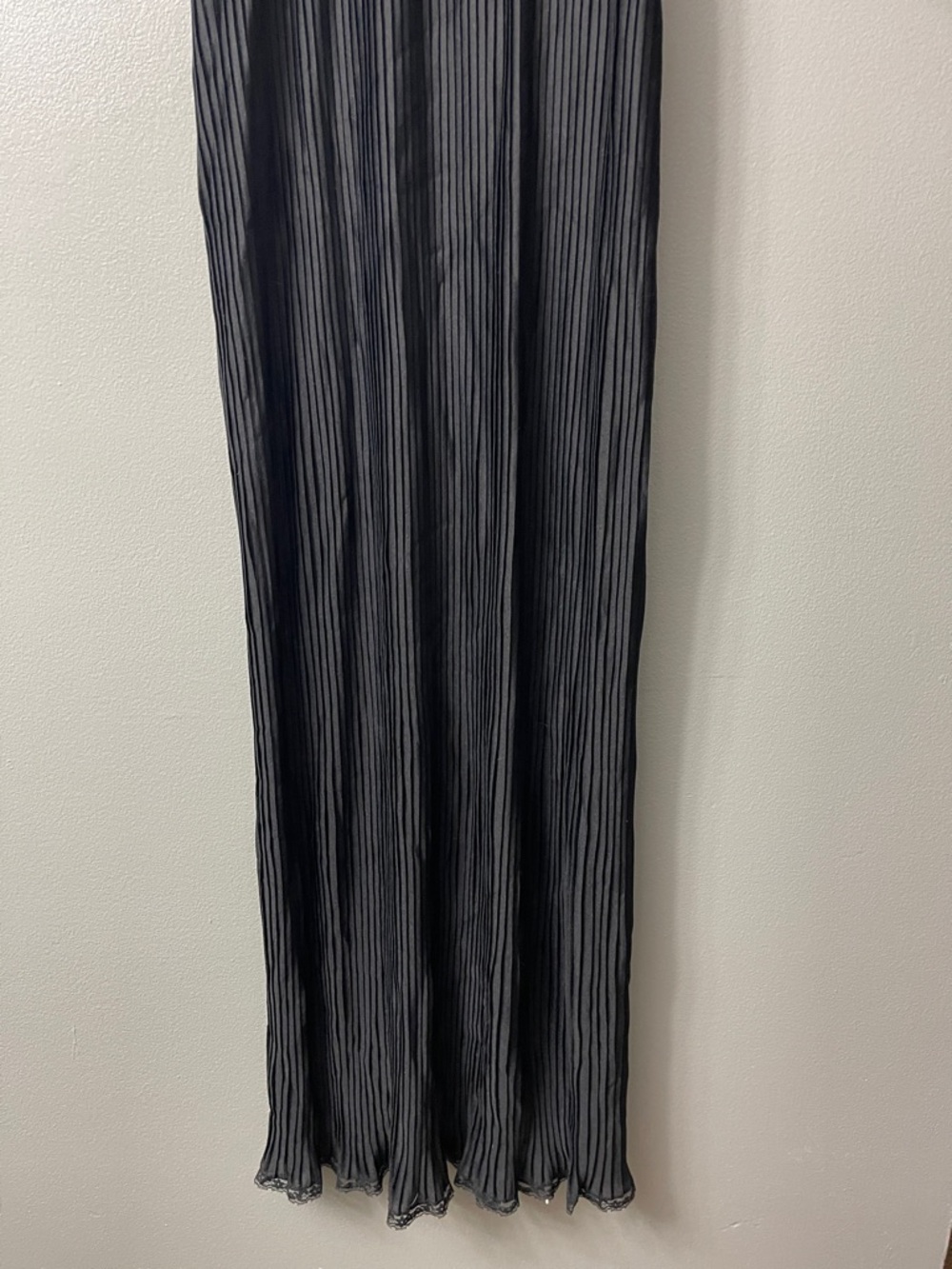 Van Roalte vintage maxi slip black pleated dress  34 - Picture 4 of 8
